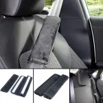 2x Pernele pentru Centura de Siguranță, Pernă de Protecție pentru Centură, Negru cu Cusături Gri Performance AutoTuning