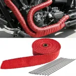 Banda de protecție termică pentru evacuare, roșie, până la 900°C, 50mmx2mm, 10 metri Performance AutoTuning