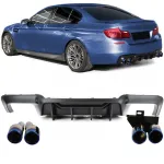 Conversie difuzor spate + țevi de eșapament din titan pentru BMW Seria 5 F10 F11 520 523 525 528 530 Performance AutoTuning