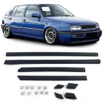 Fâșii decorative, mânere de uși, benzi de protecție, set de 8 piese + cleme, potrivite pentru VW Golf 3 91-97 cu 4 uși Performance AutoTuning