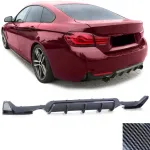 Difuzor posterior din carbon pentru performanță, potrivit pentru BMW Seria 4 F32 F33 F36 435i 440i Performance AutoTuning