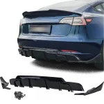 Difuzor posterior de performanță negru lucios, potrivit pentru Tesla Model 3 2017-2023 Performance AutoTuning