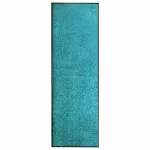 Covoraș de ușă lavabil, cyan, 60 x 180 cm GartenMobel Dekor