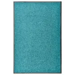 Covoraș de ușă lavabil, cyan, 60 x 90 cm GartenMobel Dekor