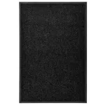 Covoraș de ușă lavabil, negru, 60 x 90 cm GartenMobel Dekor
