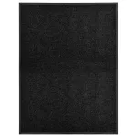 Covoraș de ușă lavabil, negru, 90 x 120 cm GartenMobel Dekor