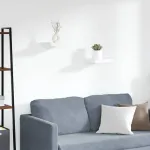 Rafturi de perete suspendate, 2 buc., alb, 23x23,5x3,8 cm, MDF GartenMobel Dekor