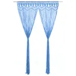 Perdea macrame, albastru, 140 x 240 cm, bumbac GartenMobel Dekor