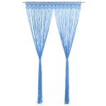 Perdea macrame, albastru, 140 x 240 cm, bumbac GartenMobel Dekor