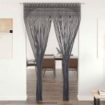 Perdea macrame, antracit, 140 x 240 cm, bumbac GartenMobel Dekor