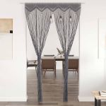 Perdea macrame, antracit, 140 x 240 cm, bumbac GartenMobel Dekor