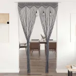 Perdea macrame, antracit, 140 x 240 cm, bumbac GartenMobel Dekor