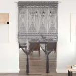 Perdea macrame, antracit, 140 x 240 cm, bumbac GartenMobel Dekor