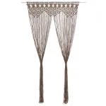 Perdea macrame, gri taupe,140 x 240 cm, bumbac GartenMobel Dekor