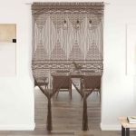 Perdea macrame, gri taupe,140 x 240 cm, bumbac GartenMobel Dekor