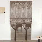 Perdea macrame, gri taupe,140 x 240 cm, bumbac GartenMobel Dekor