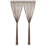 Perdea macrame, gri taupe,140 x 240 cm, bumbac GartenMobel Dekor