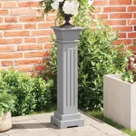 Suport de plante clasic formă stâlp pătrat gri 17x17x66 cm MDF GartenMobel Dekor