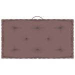 Pernă de podea din paleți, gri taupe, 73 x 40 x 7 cm, bumbac GartenMobel Dekor