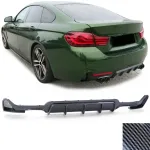 Difuzor posterior din carbon pentru performanță, cu țeavă dublă stânga+dreapta, potrivit pentru BMW Seria 4 F32 F33 F36 Performance AutoTuning