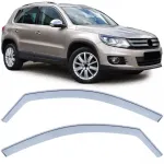 Deflector de vânt, deflector de ploaie, protecție împotriva vântului, negru fum pentru VW Tiguan 5N 07-15 Performance AutoTuning