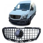 Grilă sport neagră lucioasă cu crom pentru Mercedes Sprinter W906 Facelift 13-18 Performance AutoTuning