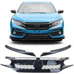Grilaj cu fagure TR Performance Gloss Black potrivit pentru Honda Civic X FC FK 2016-2020 Performance AutoTuning