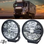 Set de 2 piese HELLA VALUEFIT Faruri auxiliare cu LED pentru faza lungă Black Blade 9˝ Rotund Legale Performance AutoTuning