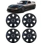 Capace de roți Tenzo-R IX de 15 inch, negre mate, set de 4 capace pentru jante de oțel Performance AutoTuning