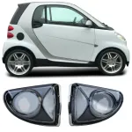 Set indicator lateral sticlă clară neagră, potrivit pentru Smart ForTwo Cabrio Coupe 451 2007-2015 Performance AutoTuning