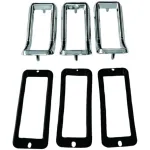 Decorațiune pentru faruri spate (set de 3 piese/negru cromat) potrivită pentru Ford Mustang 68 Performance AutoTuning