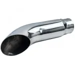 Trim de evacuare din oțel inoxidabil universal "Turndown" lung de 305mm – lustruit cu luciu înalt Performance AutoTuning