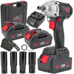 Cheie cu impact cu acumulator Red Technic 20V 4Ah 380Nm, 2 baterii