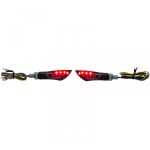 Semnalizator LED Mini pentru motocicletă, lumină de spate duală, universală, neagră, cu marcaj E Performance AutoTuning