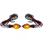 Semnalizator LED Mini pentru motocicletă Pen Head Personalizat Negru Mini Indicator cu E-Mark Performance AutoTuning