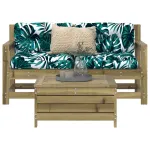 Set canapea de grădină, 3 piese, lemn de pin tratat GartenMobel Dekor
