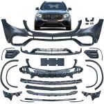 Bumper sport cu grilă + aripi extinse, potrivit pentru Mercedes GLC X253 C253 Performance AutoTuning