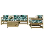 Set canapea de grădină, 6 piese, lemn de pin tratat GartenMobel Dekor