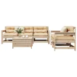 Set canapea de grădină, 6 piese, lemn masiv de pin GartenMobel Dekor