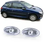 Indicator lateral din sticlă clară cu crom, potrivit pentru Peugeot 107 206 SW CC 307 407 607 și Toyota Aygo Performance AutoTuning