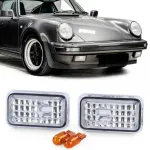 Indicator lateral din sticlă clară cu crom, potrivit pentru Porsche 911 924 944 964 993 Performance AutoTuning