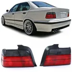 Set de stopuri Roșu Negru Fumat, potrivit pentru BMW Seria 3 E36 Sedan 90-99 Performance AutoTuning
