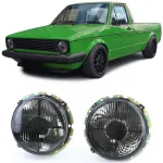 Faruri Fumuri Negre cu Mira potrivite pentru VW Caddy I 82-92 + Jetta I 79-84 Performance AutoTuning