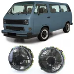 Faruri Fumurii Negri cu Mira potrivite pentru VW T3 79-92 + LT 75-85 Performance AutoTuning