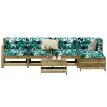 Set canapea de grădină, 6 piese, lemn de pin tratat GartenMobel Dekor