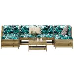 Set canapea de grădină, 7 piese, lemn de pin tratat GartenMobel Dekor