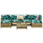 Set canapea de grădină, 7 piese, lemn de pin tratat GartenMobel Dekor