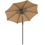 SONGMICS Umbrela de gradina 200 cm, inclinare dubla 30°, poliester UPF 50+, cadru metalic, maro taupe Household NewTrend