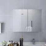 Dulap de baie cu oglindă, alb, 80x15x60 cm, MDF GartenMobel Dekor