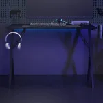 Birou de gaming cu picioare formă Y, negru, 110x60x75 cm GartenMobel Dekor